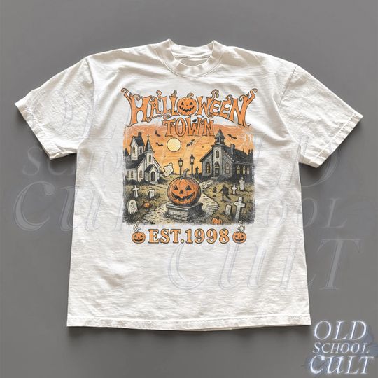 Halloweentown 1998 Vintage 90s Style Graphic T-Shirt, Retro Halloween University Spooky Unisex Shirt