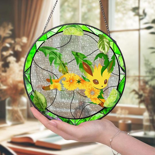 Handcrafted PKM Glass Suncatcher Halloween-Inspired Window Art Gift for Collectors