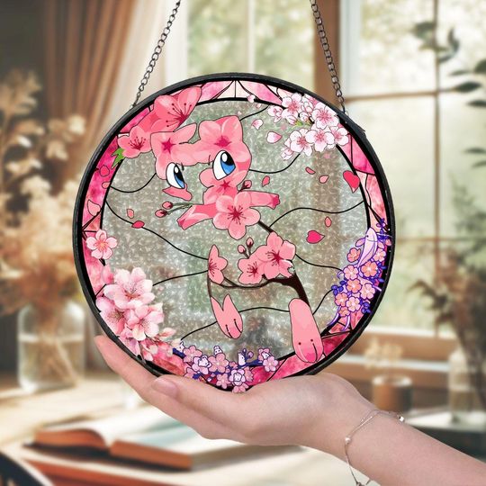 PKM Glass Suncatcher Enchanted Blossom Window Art Gift for Home Decor