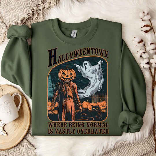 Retro Halloweentown 1998 Sweatshirt, Spooky Cozy Fall Halloween Crewneck