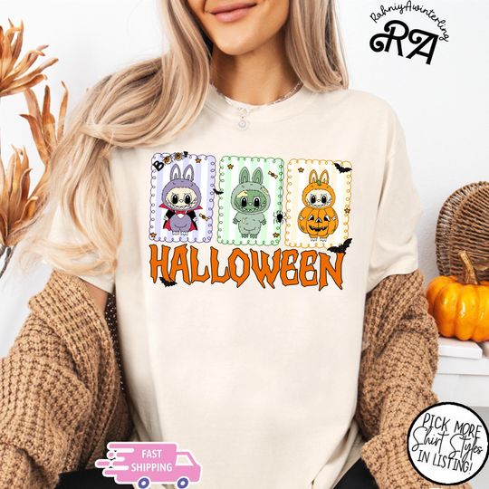 Preppy Monster Doll Halloween T-Shirt,Halloween Labubu Shirt