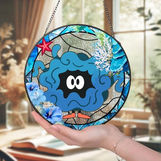 Handcrafted Ocean PKM Suncatcher, Coral Reef Window Art