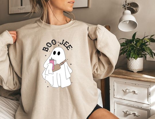 Boo Jee Ghost Sweatshirt,Boo Shirt, Halloween Ghost Sweatshirt