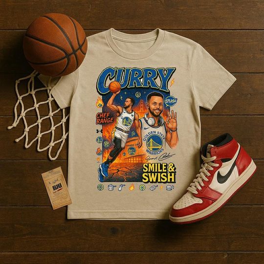 Stephen Curry "Big Head" Comic T-Shirt, Bootleg NBA Graphic, Vintage, Gift for fan