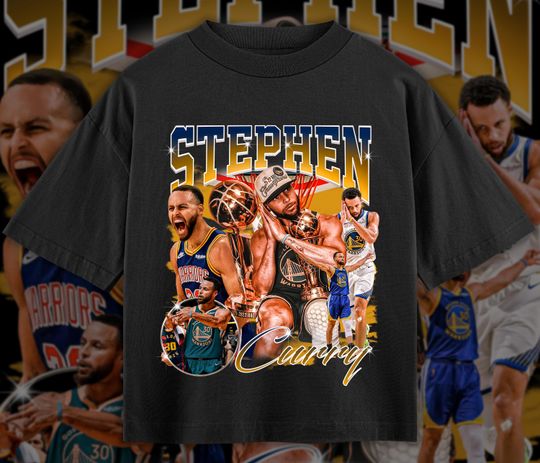 Vintage Stephen Curry Shirt, Bootleg 90s Rap Tee, Gift for fan