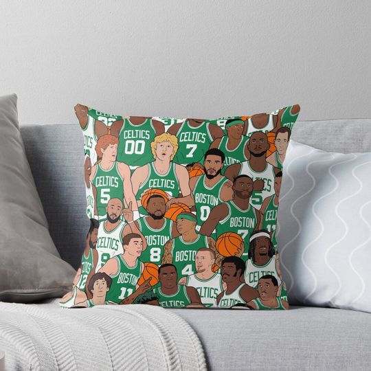 Green Runs Deep Pillow,Basketball Gift, Gift for Fan
