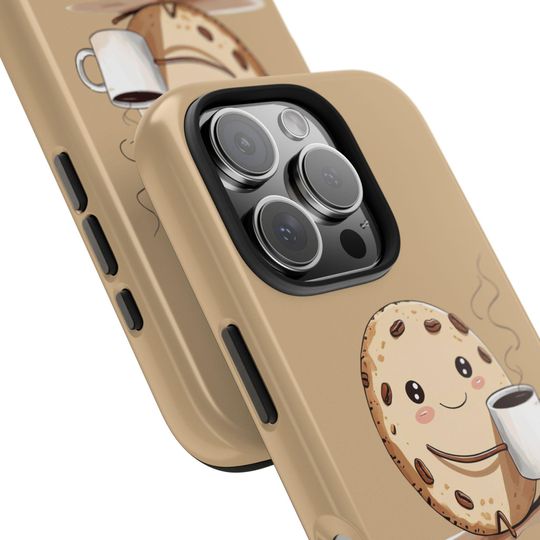 Cute Cookie Phone Case - Coffee Lover, Gift for Foodies