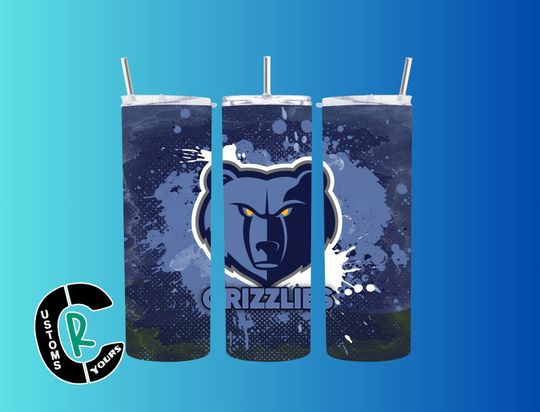 Memphis Grizzlies Inspired 20 oz Tumbler I Stainless Steel Drinkware I For Sports Fan I Perfect Basketball Fan Gift