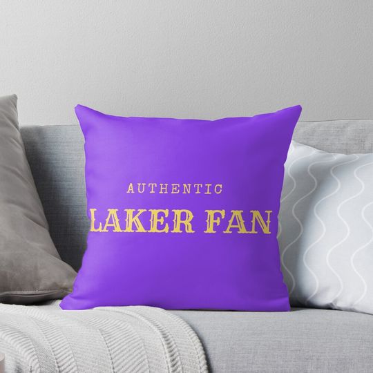 Authentic L.a.k.e.r.s Fan Pillow, NBA Gift, Gift for Fan