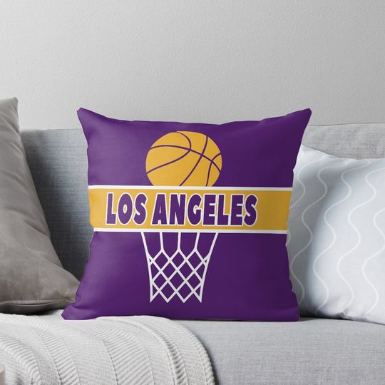 Los Angeles Pillow, Basketball Gift, Gift for Fan