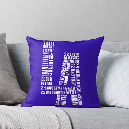 LA L.A.K.E.R.S LEGENDS Pillow, Basketball Gift, Gift for Fan