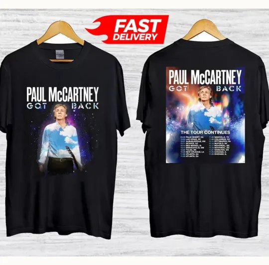 P McCartney Got Back Tour 2025 North America T-Shirt for Fans