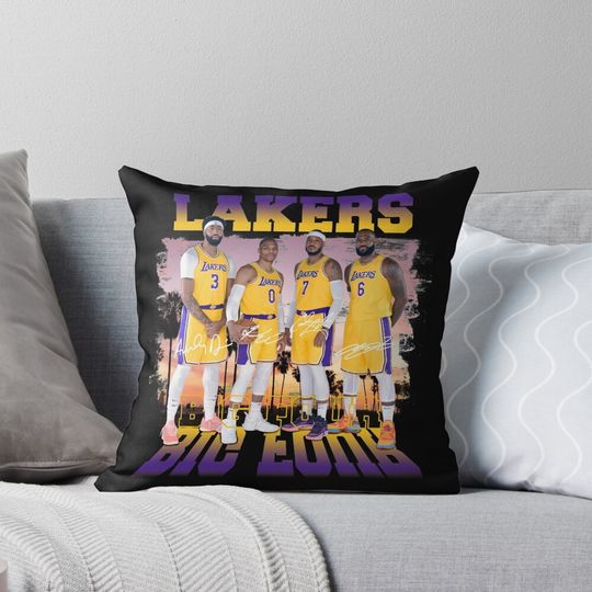Squad Basketball Team Vintage Los Angeles Pillow, Basketball Gift, Gift for Fan