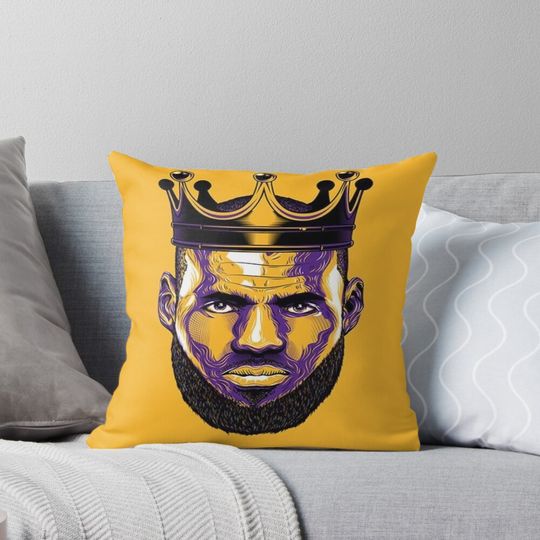 King Lebron James Pillow, NBA Gift, Gift for Fan