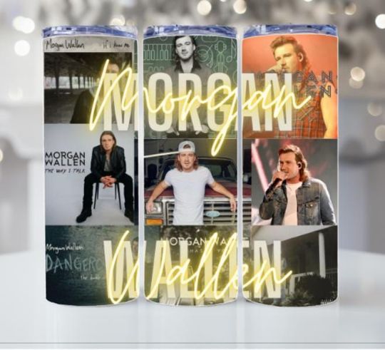 Wallen Western Inspired 20oz Skinny Tumbler, Country Music Tumbler