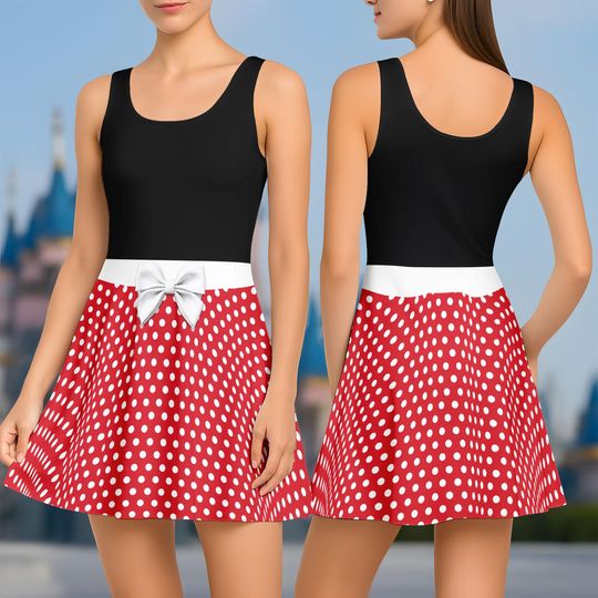Halloween Mickey Cosplay Dress, Disney Horror Costumer Dress For Kids, Disneyland Cosplay Custome, Women Skater dress, Halloween Gift