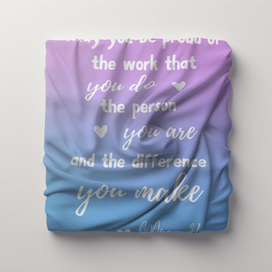 Custom Blanket Customized Teacher Appreciation Gift School Principal Gift Counselor Gift Sherpa Fleece Blanket Gift Nurse Gift Name Blanket