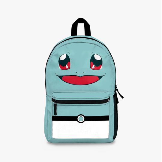 Squirtle School Backpack | Squirtle School Bag | PKM Anime Backpack | Bulbasaur Squirtle Charmander | Gamer Backpack | Back to School