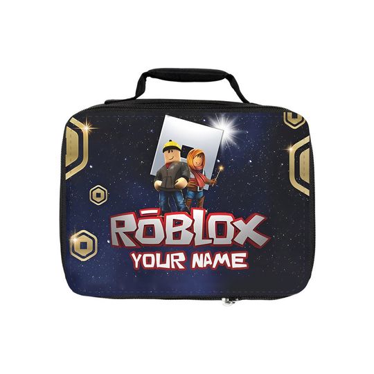 Personalized Roblox lunch bag with name