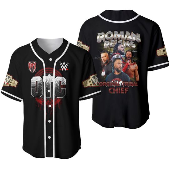 OTC Roman Reigns Orginal Tribal Chief Design Baseball Jersey