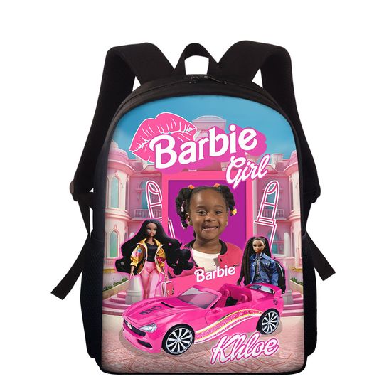 Personalized Baarbie Girl Backpack - Custom Backpack for Kids -Book Bag