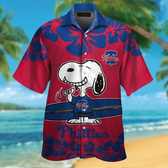 Philadelphia Baseball Team Philliess Hawaiian Shirt Button Down