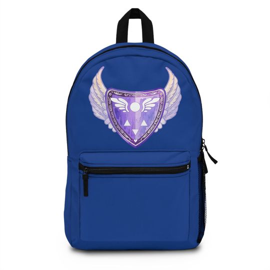 Deltarune Backpack, Blue, Gaming Backpack, School Bag, Laptop Bag, Travel Bag, Video Game Merch, RPG Gift