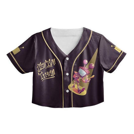 Tenna Deltarune Game Matching Baseball Jersey Croptop