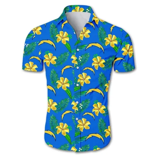 Los Angeles Football Team LA Chargerss Hawaiian Shirt Button Down