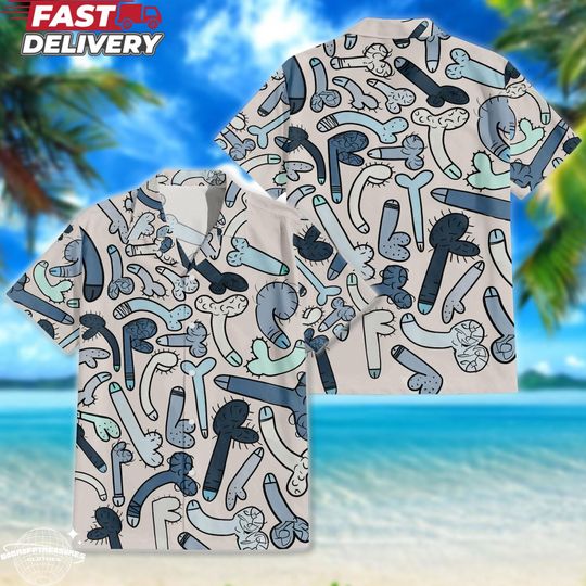 Colored in Cock Doodles Hawaiian Shirt for Men