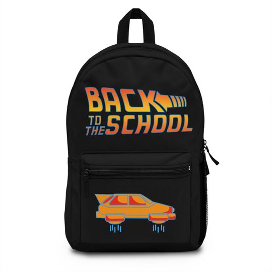 Back to the School Backpack, Retro 80s Back to the Future Inspired School Bag, Funny Student Backpack, Gift for Teen from Dad, Gift for Kids
