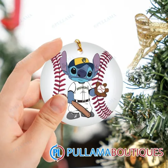 Milwaukee Baseball Team Brewerss Christmas Ornament Gift Decor