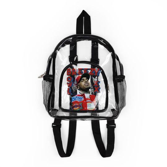 Transparent Daypack for Sports Events, Festival Gear, Concert Accessory, School Use, Chris brown Breezy Bowl XX