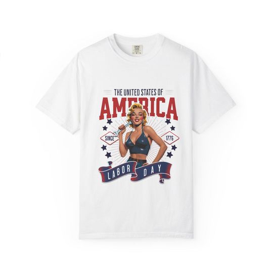 Labor Day Comfort Colors TShirt, USA Unisex Tee, Garment-Dyed Shirt