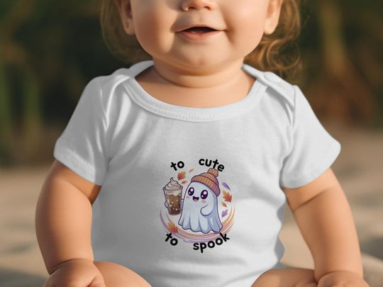 Cute Ghost Bodysuit, Fall Bodysuit, Autumn Baby Bodysuit, Spooky Season Bodysuit