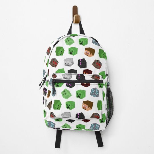 Creeper Minecraft Pattern Backpack