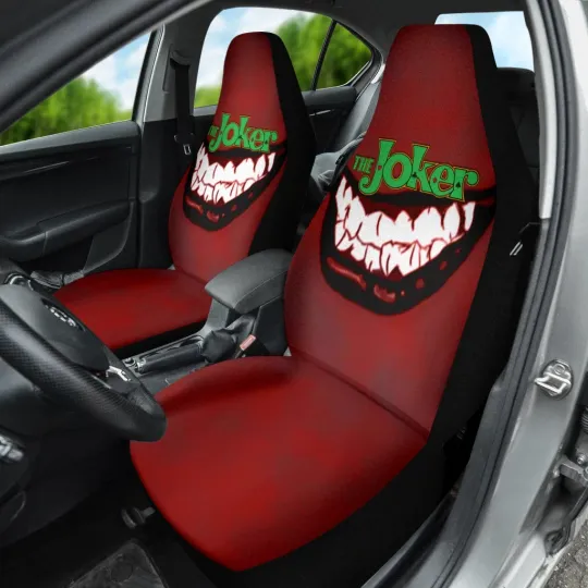 Joker Clown Car Seat Covers Movie Villain Fan Gift Custom Auto Decor