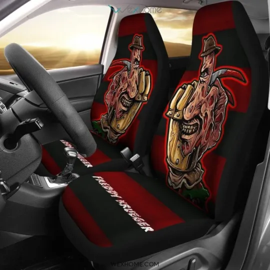 Freddy Krueger Car Seat Covers Horror Movie Creepy Hand Fan
