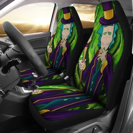 r sanche Car Seat Covers Rick and Rickandmorty Cartoon Fan Gift