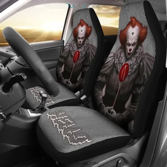 The Nun Car Seat Covers Horror Movie Scary Sister Black White Face