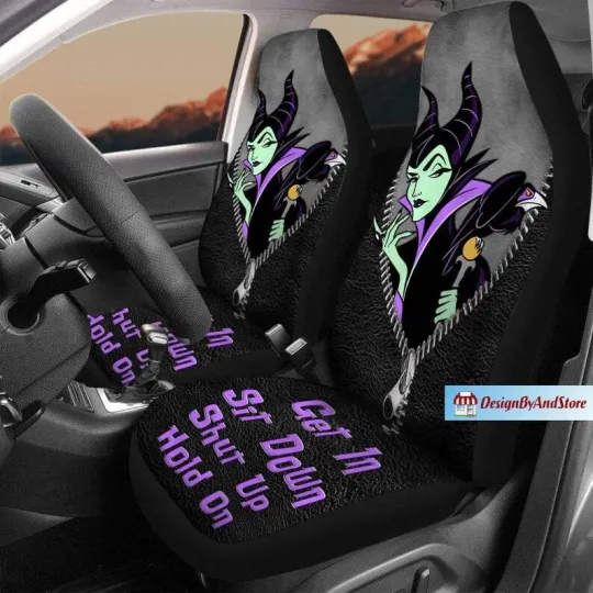 Maleficent Car Seat Covers Disney Villain Evil Queen Auto Protector