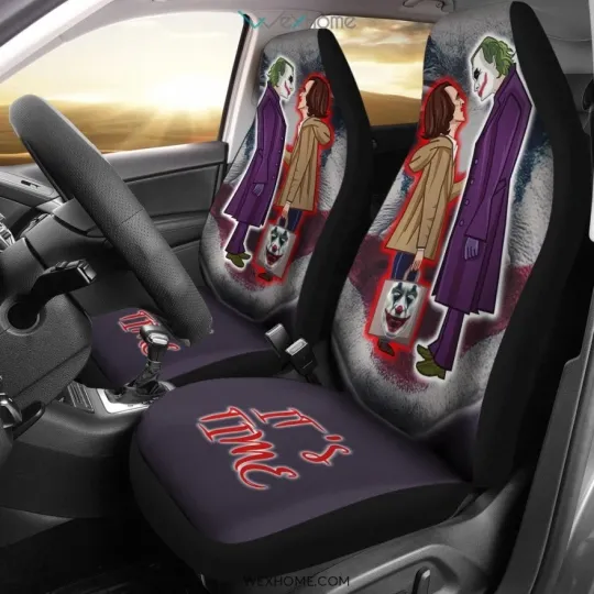 Joker Face Car Seat Covers It? Time Quote Villain Transformation Gift