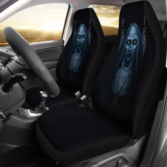 The Nun Car Seat Covers Horror Movie Scary Sister Face Fan Auto Gift