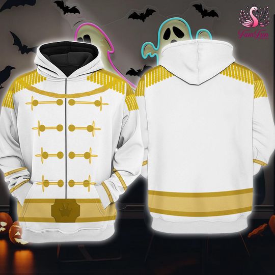 Prince Charming All Over Print Hoodie, Disneyworld Prince Halloween Costume, Magic Kingdom Shirt, Men's Halloween Cosplay Outfit