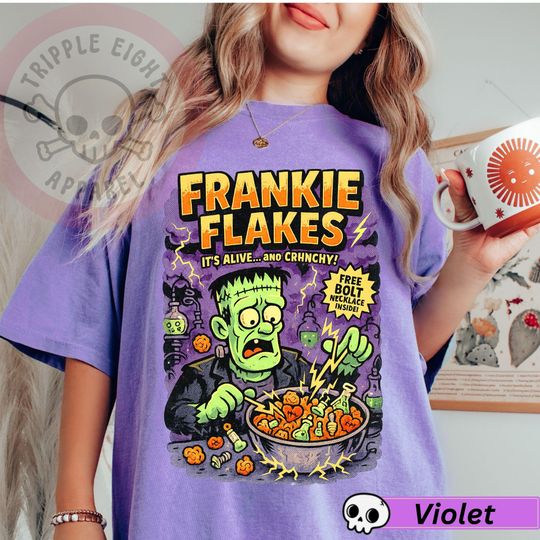 Halloween Monster Cereal T-Shirt, Vintage Halloween Horror Tee, Retro Spooky Season T-Shirt