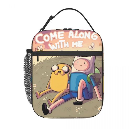 BMO Adventure Insulated Time Lunch Bags Finn the Human and Dog-Jack Food Bag Portable Thermal Cooler Lunch Boxes For Travel