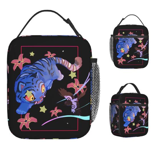 Huntrix Kpop Demon Hunters Derpy Tiger And Bird Lunch Bag Funny Lunch Box For Adult School Cooler Bag Design Tote Food Bags