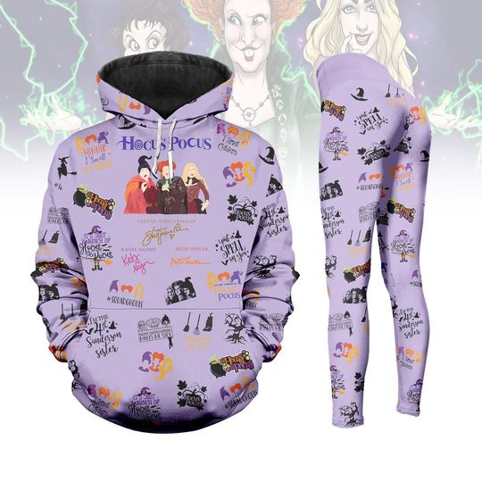 Hocus Pocus Sanderson Sisters Hoodie Legging, Halloween Witch Hoodie, Squad Ghouls Legging, I Smell Children Outfit, Spooky Disney Gift