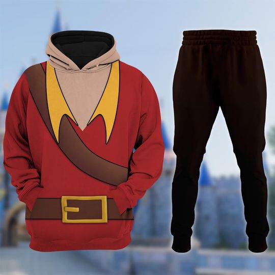 Gaston 3D T-Shirt, Halloween Cosplay Costume Hoodie, Beauty And The Beast Antagonists Tee, Halloween Costume For Family Shirt