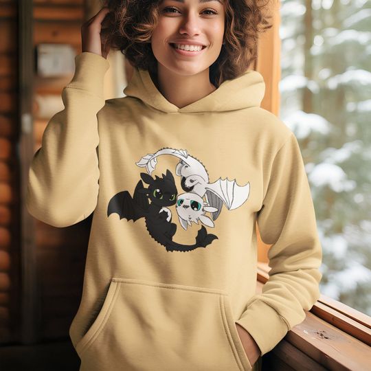 Toothless & Light Fury Couple Hoodies